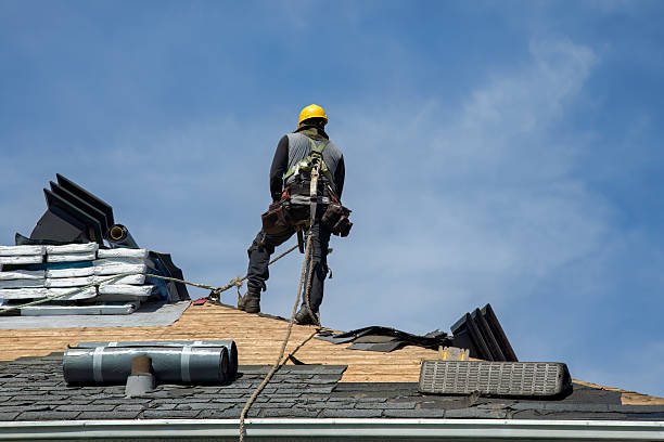 Professional Gutter Installation technician working in Youngwood, PA